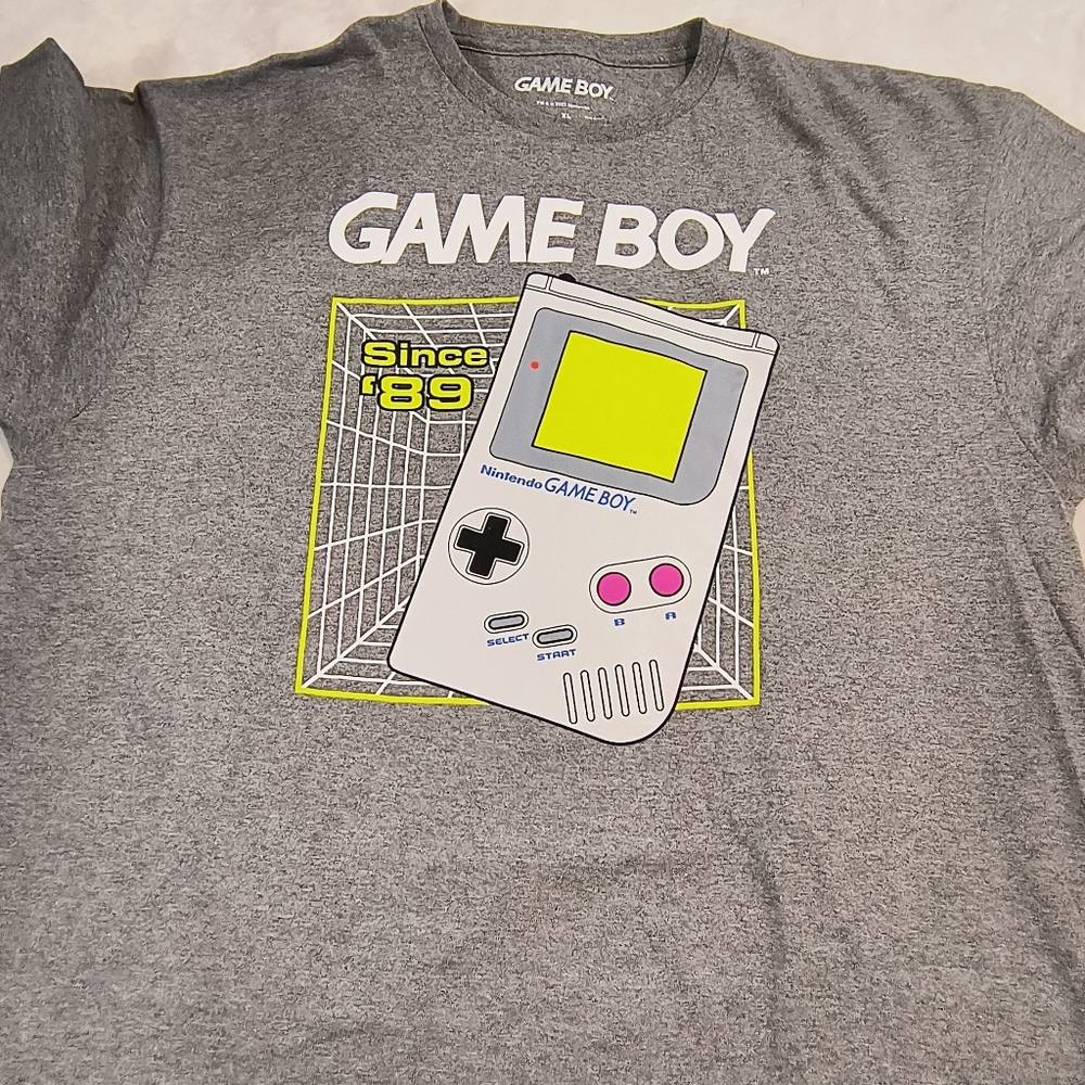 Nintendo Game Boy Shirt Mens XL Gray Since '89 Graphic Retro Video Game Tee
